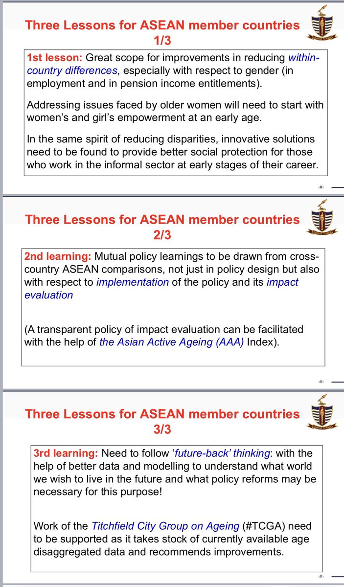 Happy to be presenting #ActiveAgeingIndex (AAI) again; this time at the conference by the newly established ‘The ASEAN Centre for Active Ageing and Innovation’ (ACAI). 
Key findings include a reference to the work of #TCGAgeing and proposals for extending the AAI for more #ASEAN