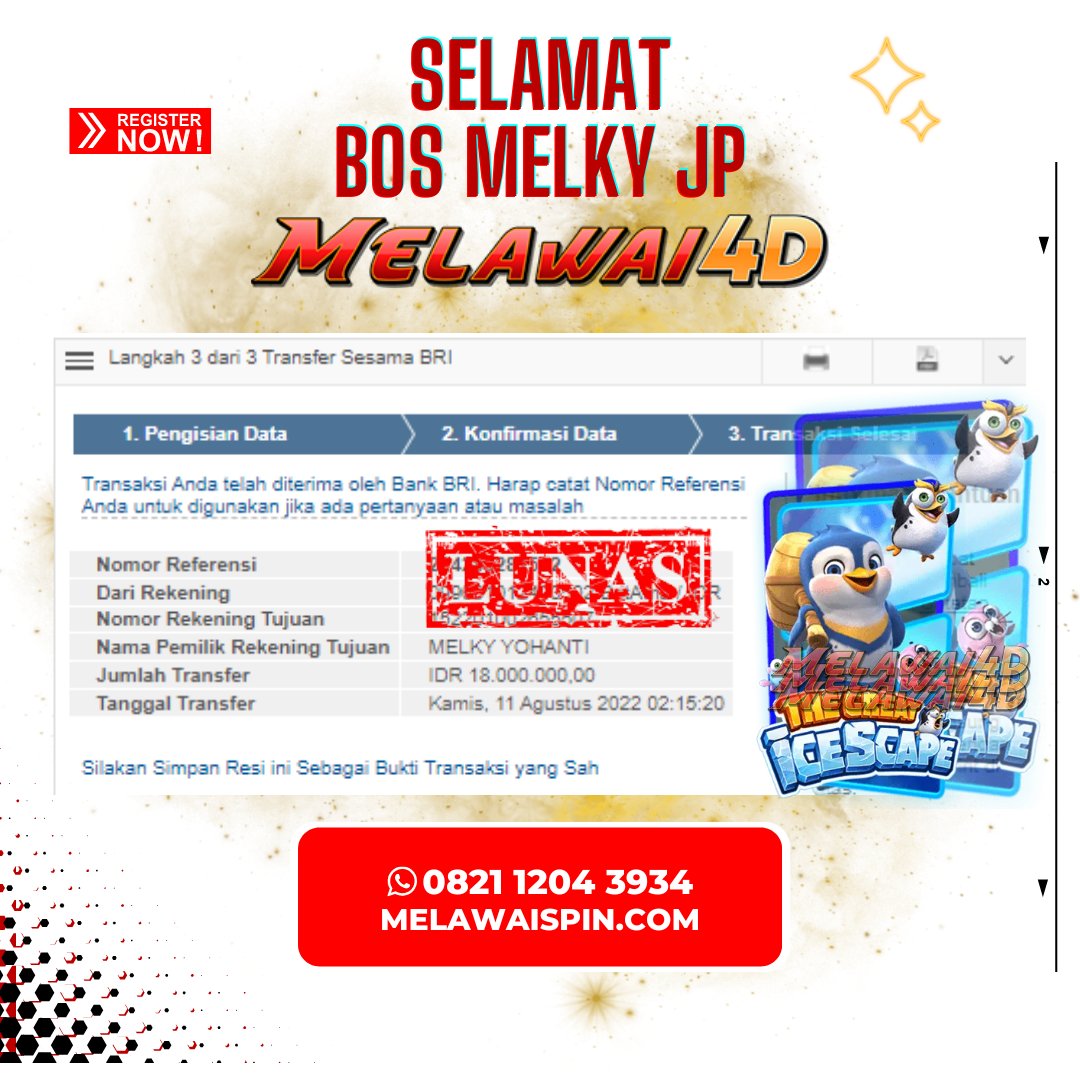 4dMelawai's tweet photo. HANYA MODAL RECEH SAJA BOSKU SUDAH BISA PROFIT YA 

AYOO MAINKAN GAME SERUU DARI 2 GAMES BERIKUT
INFO GACOR BISA LANGSUNG CHAT KAMI DI WA : 0821 1204 3934
SPESIAL PROMO MELAWAI4D 
LANGSUNG DAFTARKAN DI : https://t.co/yK42Wwz6Mb https://t.co/zhUt8uTCqn