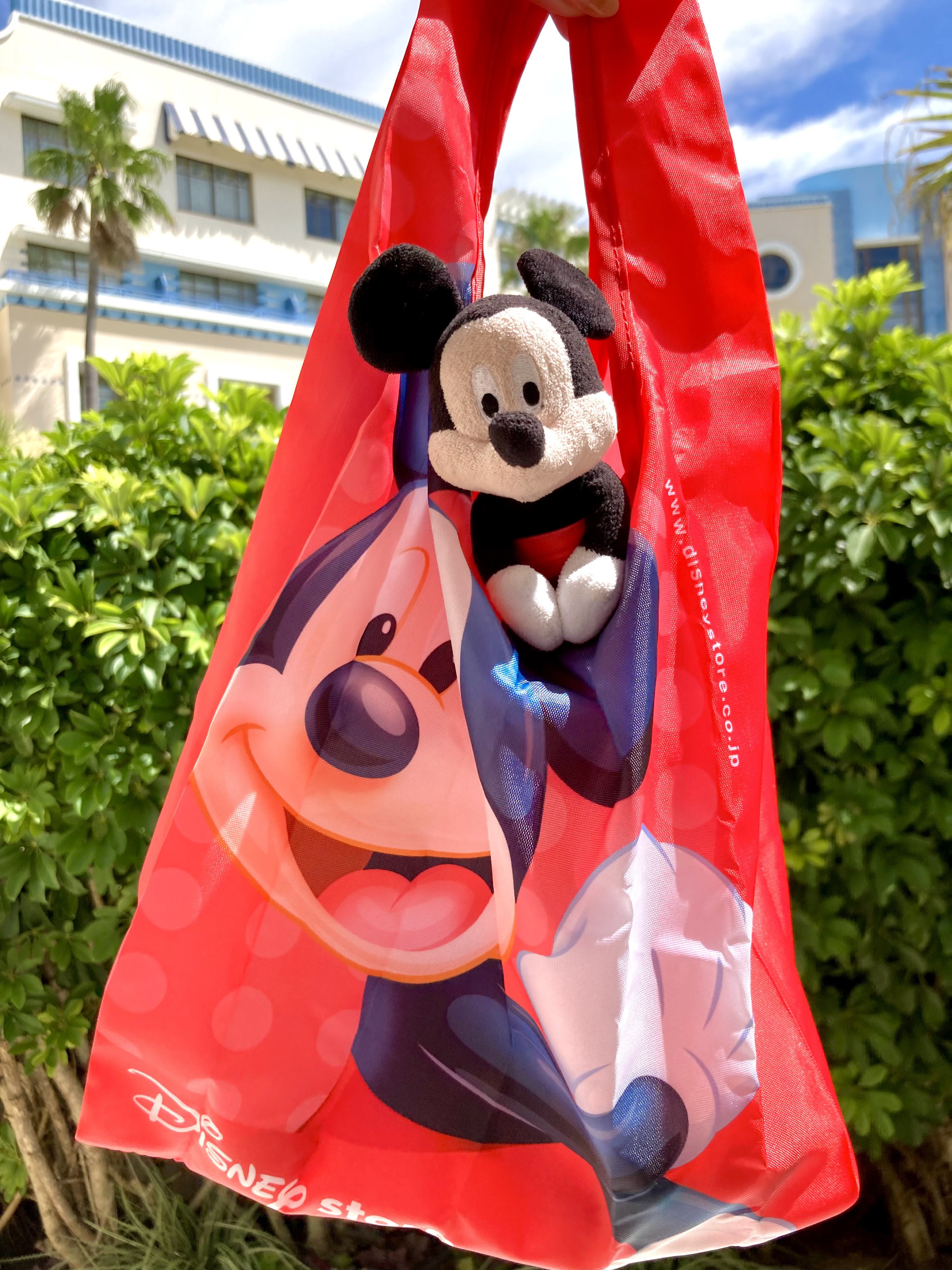 Yu こちら ディズニーストア東京ディズニーリゾート店 ガチャガチャは1人3回まで出来 ガチャは8台あり 両替してくれるキャストさんも配備しているのでとてもスムーズでした 並んでる人もそんなに居ないのでとても平和だと思います エコバッグは裏表