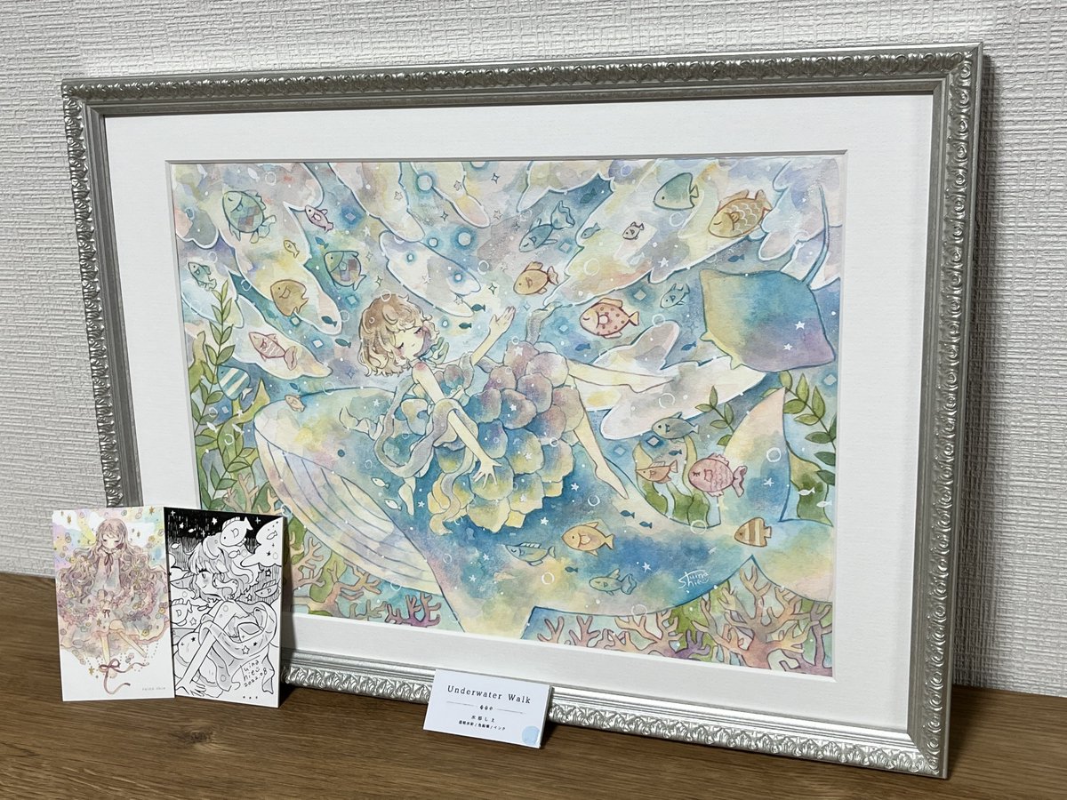upunyan's tweet photo. 𓆡𓆝𓆟𓆜𓆞𓆡𓆝𓆟𓆜𓆞𓆡𓆝𓆟
グループ展「SEA BOTTOM」にて、水那しえさん(@suinashie)の原画「Underwater Walk」をお迎えしました✨ 楽しそうな海の中をくじらと一緒に泳ぐ女の子がかわいいです🐳🐠
𓆝𓆞𓆡𓆝𓆟𓆜𓆞𓆡𓆝𓆟𓆜𓆞𓆡
#sea__bottom https://t.co/NXD090a5b3