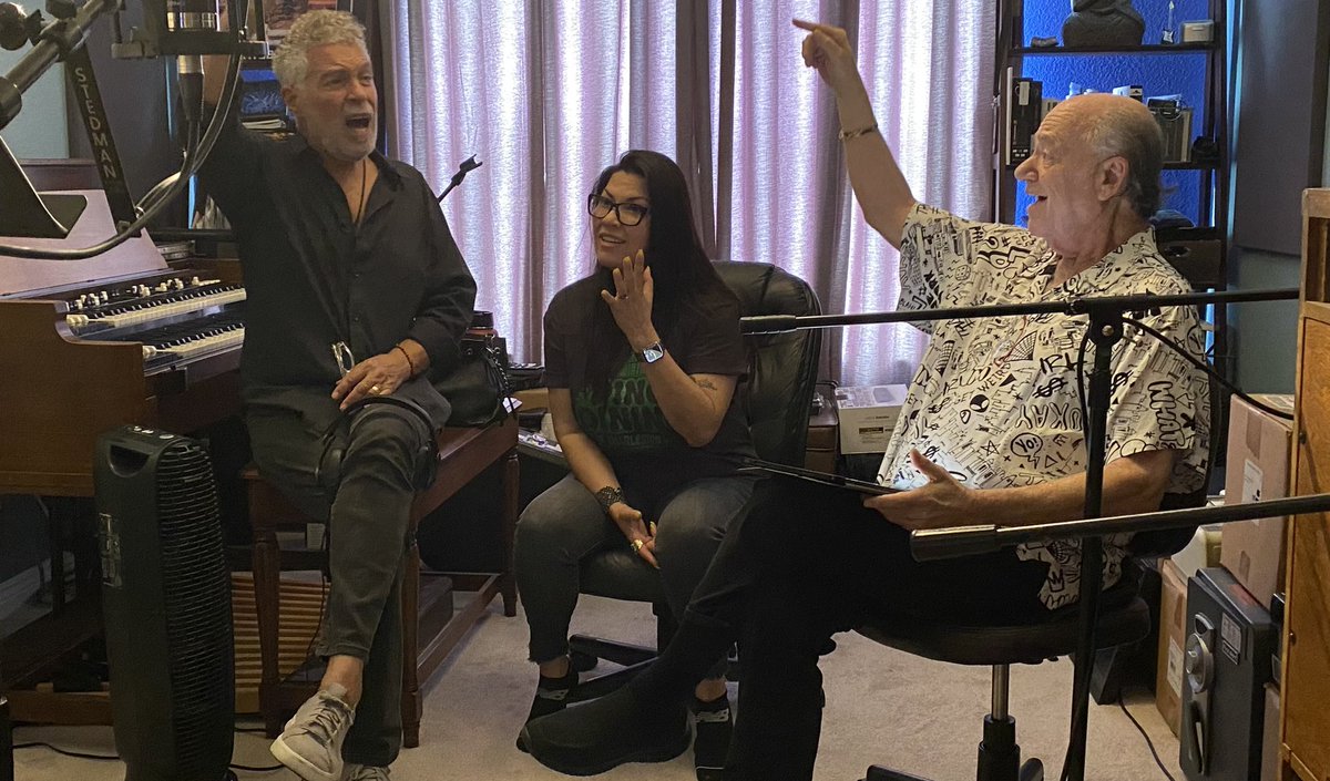 jamiehosmer's tweet photo. So cool to have these Las Vegas greats in the studio yesterday. #ChristineShebeck #ClintHolmes #BillFayne #Legendary #singers #musicians #arrangers https://t.co/p9AMwMLQya