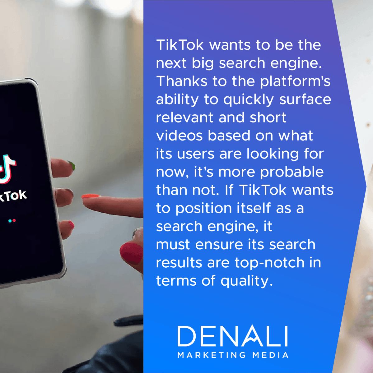 MediaDenali's tweet photo. 👀 A new TikTok test feature aims to enhance the app's search capabilities! 
SWIPE to learn more --->

#contentcreator #youtuber #youtube #content #contentcreation #contentmarketing #influencer#contentcreator #tiktok #entrepreneur #MarketingAgency #socialmediamanager https://t.co/8W7taY3q8F