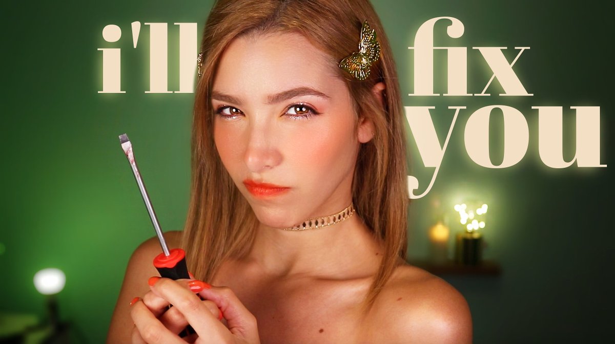 asmrglow_'s tweet photo. Helloooo new #ASMR video!!! We need to fix everything on your face nothing's okay WHAT IS THIS WHY IS YOUR NOSE UPSIDE DOWN https://t.co/yrTzrp36PN https://t.co/W8kgvZkPcW