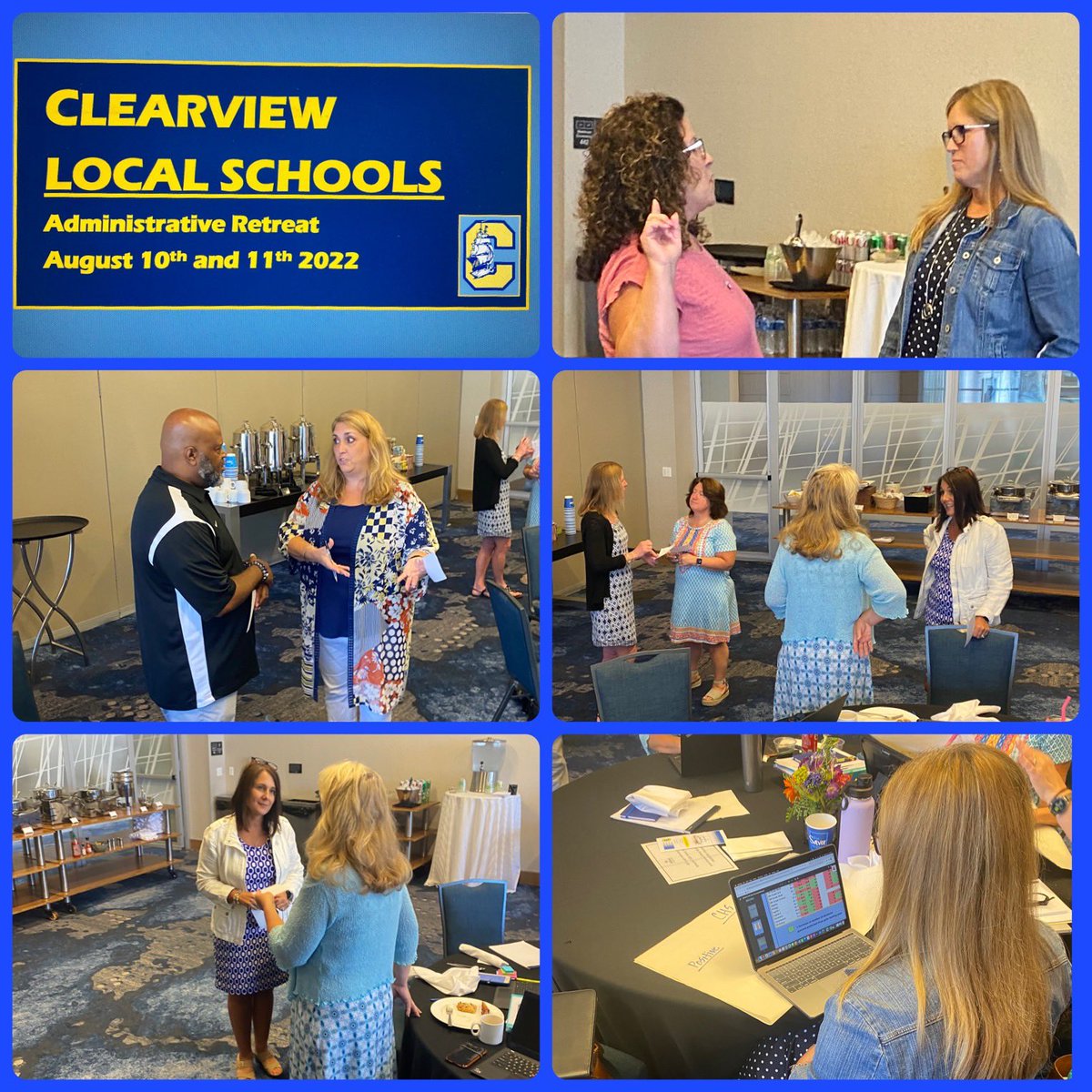 PaulKishEdu's tweet photo. Clearview Administrative Retreat. Collaborating and Planning to make school great for students and staff in the 22-23 school year!!#RelationshipsFirst #KidsDeserveIt #TeachersDeserveIt #LeadLAP @OHEducation #ThemeSong https://t.co/Q56FrpbMxx