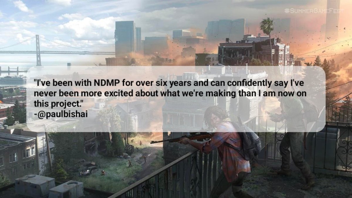 NaughtyNDC's tweet photo. Level Designer at Naughty Dog @paulbishai has spoken on his excitement for Naughty Dog's first standalone multiplayer title.

We should hear more on this next year. https://t.co/qhHTkz9pzn