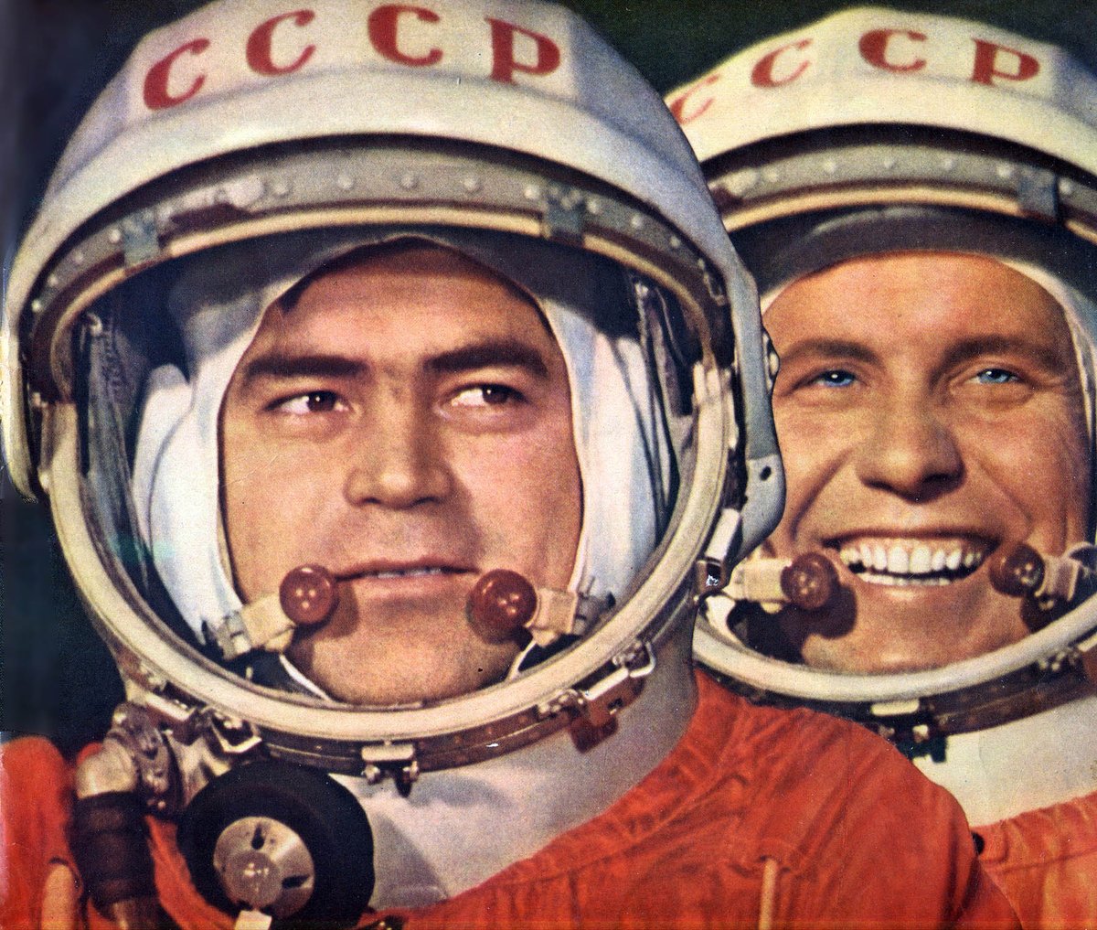 Russia's tweet photo. 🗓 #OTD 6️⃣0️⃣ years ago, in 1962, a major space exploration milestone was achieved - #Vostok3 space mission launched from #Baikonur. The next day #Vostok4 followed. 

Cosmonauts №3 &amp; 4, Nikolayev &amp; Popovich, met in orbit - only 6,5 km apart.

🚀 1st group spaceflight in history. https://t.co/n7dS3rK4ne