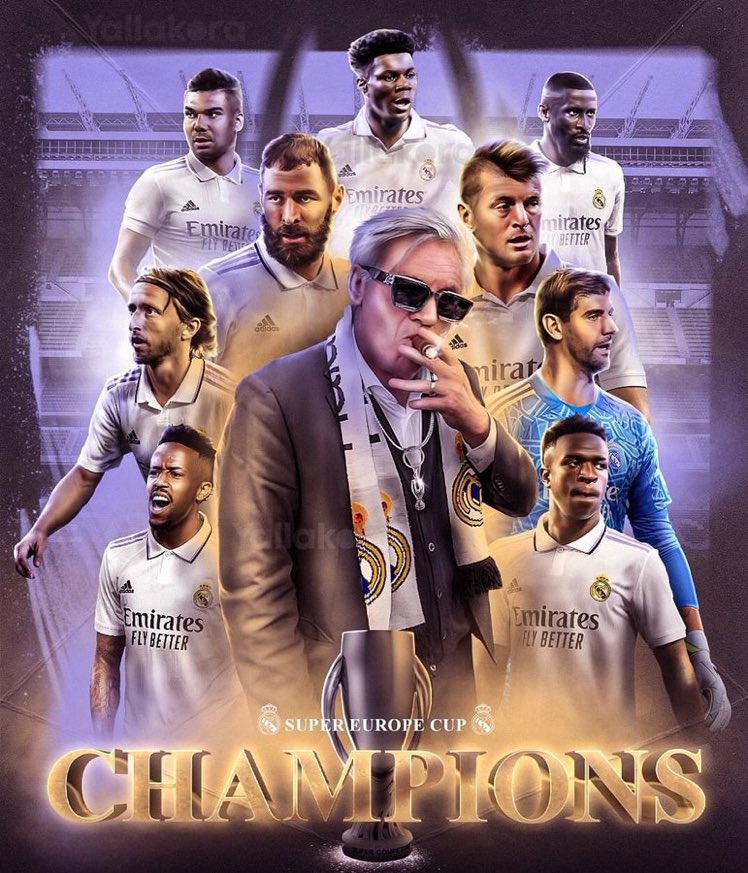 لا جديد يذكر ولا قديم يعاد 
النادي الأعظم في التاريخ 
وملك أوروبا يحقق البطولة الأوروبية ال 21
ألف مبرووووووك يا ملوووووك 

#ريال_مدريد_فرانكفورت
