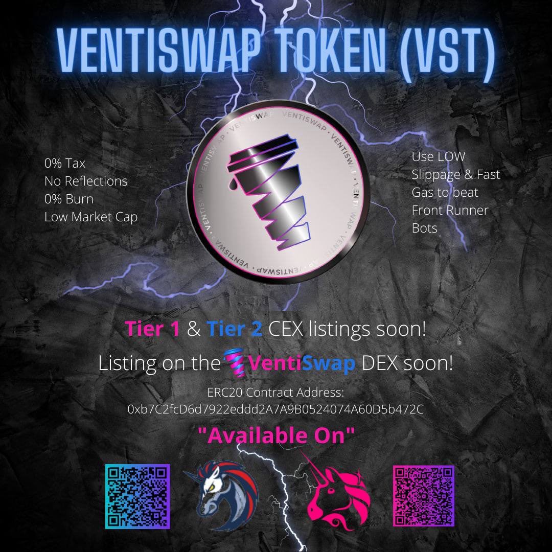venti_swap's tweet photo. @TheMoonCarl Ven visítanos! No te arrepentirás. El swap habla por si solo! #VentiSwapToken https://t.co/k0m4eENFiw