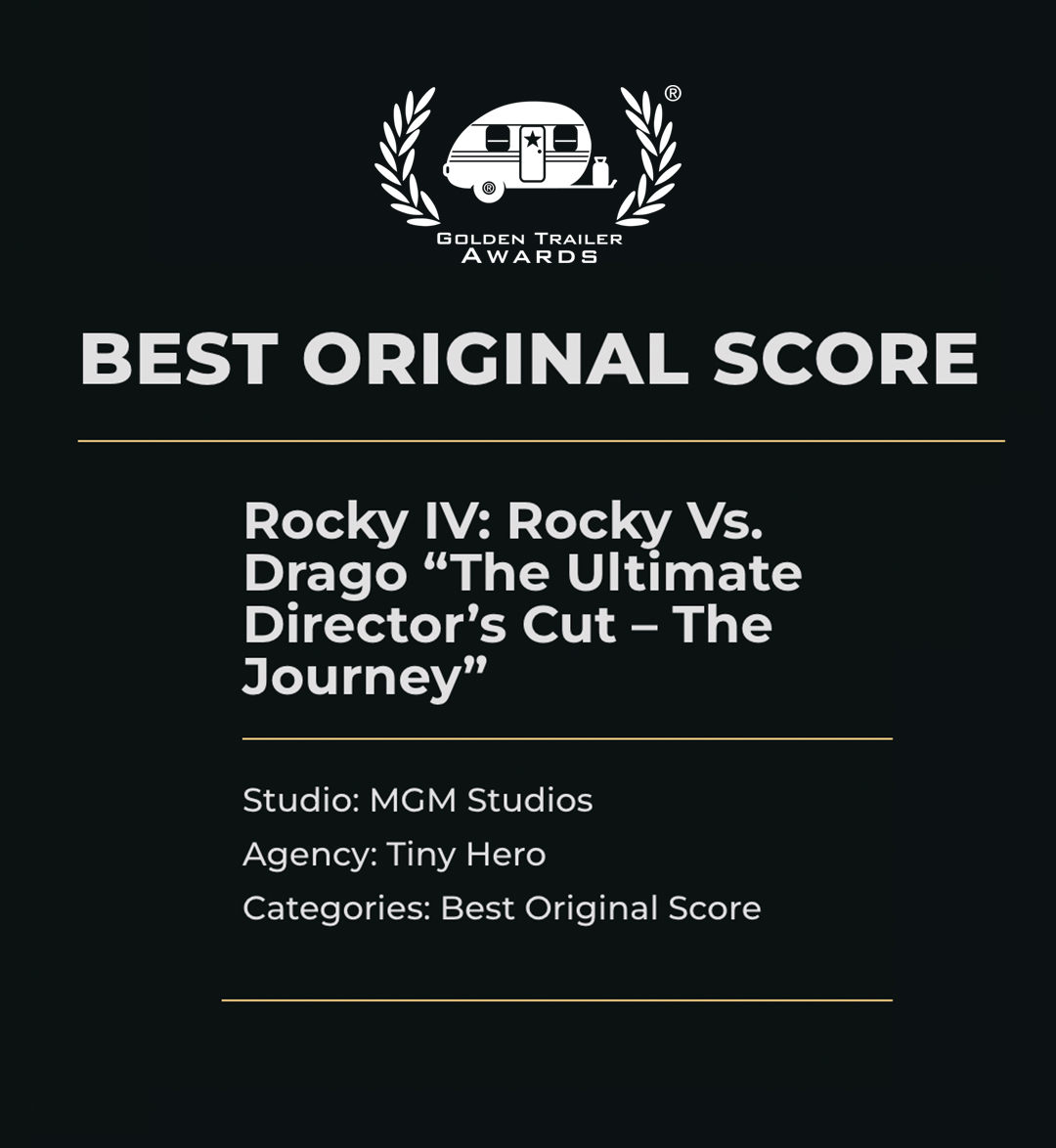 JosephWMorgan's tweet photo. Absolutely floored to learn the Rocky IV trailer our music was a part of has been nominated for “Best Original Score” at this years @goldentrailer awards! Huge thanks to @positionmusic @TinyHeroEnt and @mgmstudios for having us https://t.co/QTWgQ5BNAh