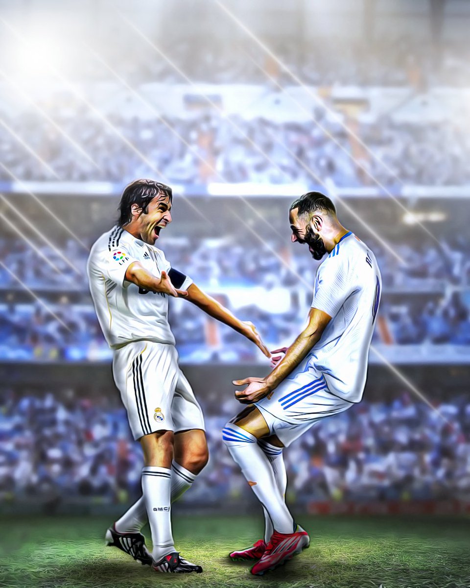 Raul7Capitan7's tweet photo. Karim Benzemá supera a Raúl y se coloca como Segundo Máximo goleador del Real Madrid en su historia. 

De Leyenda a Leyenda...

Eternos https://t.co/5nwz924GaW