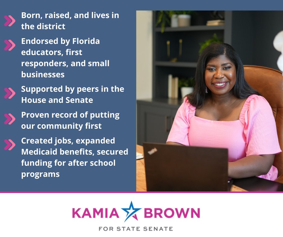 Early voting has already begun! Click the link below for details and locations:
ocfelections.com/early-voting 

As an empty seat, the District 15 Senate position will be decided in this election. Make sure your voice is heard and vote Kamia for Senate!

#kamiaforsenate