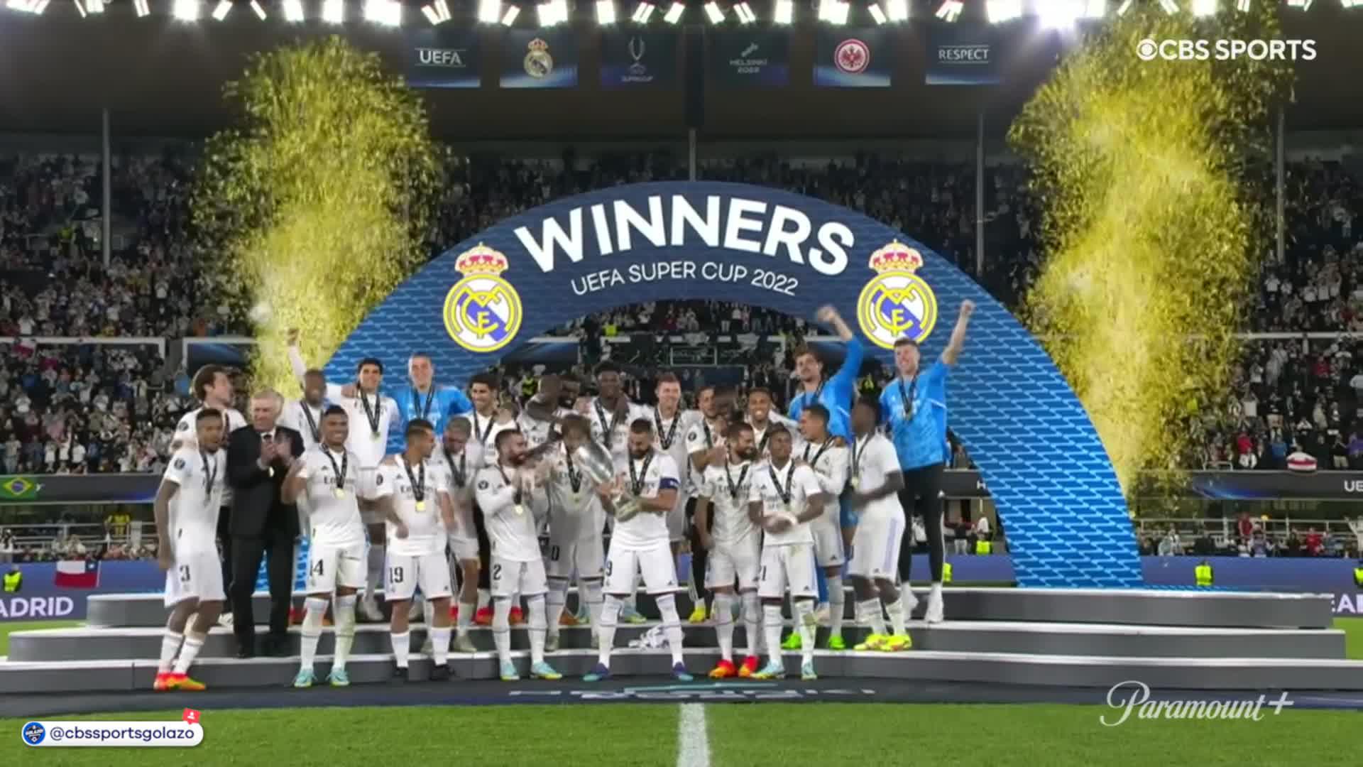 CAPTAIN BENZEMA LIFTS THE 2022 UEFA SUPER CUP! 🏆”