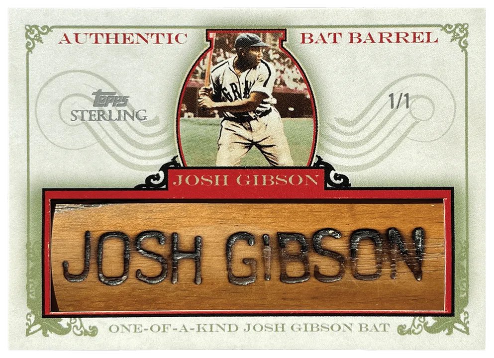 The Collectibles Guru 🧠 on X: The chase card in 2006 @Topps Sterling  baseball was a 1/1 Josh Gibson game-used bat barrel card. Not sure if it's  ever been pulled, but my