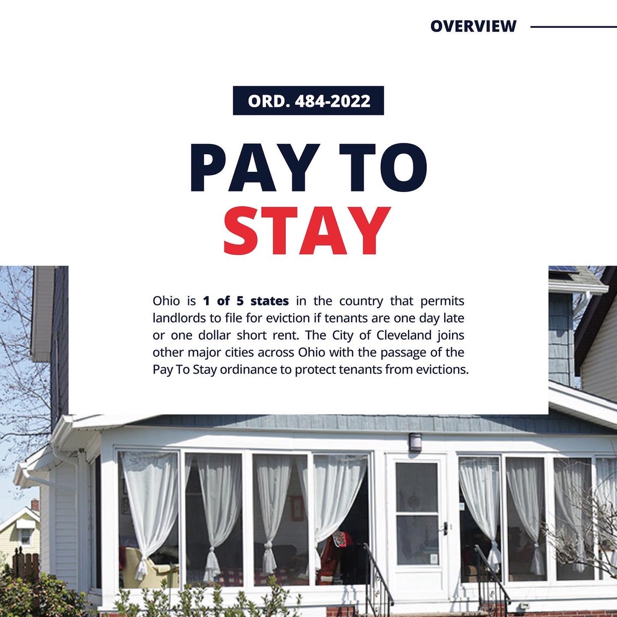CLEMayorsOffice's tweet photo. 🚨BREAKING: Cleveland City Council unanimously passed a Pay to Stay ordinance to protect renters facing eviction. 

➡️ Learn more about what this means for renters and landlords. https://t.co/AtGNnIfOew