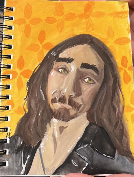 NellasClavell's tweet photo. @RobMSheehan You have turned a young artist into a huge fan! #Klaus https://t.co/kVNQpEUPEE