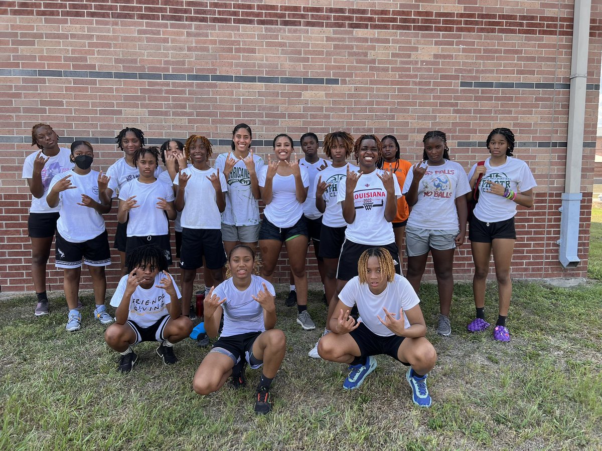 LadyCaneHoops's tweet photo. Put in Sportsyou that Cross Country would begin the first day of school at 3pm…wanted to see who was serious, and look at this group. Showed up and worked hard, whew the feels🥺💪! Real #SISTERHOOD https://t.co/x8Ql7JfKxI