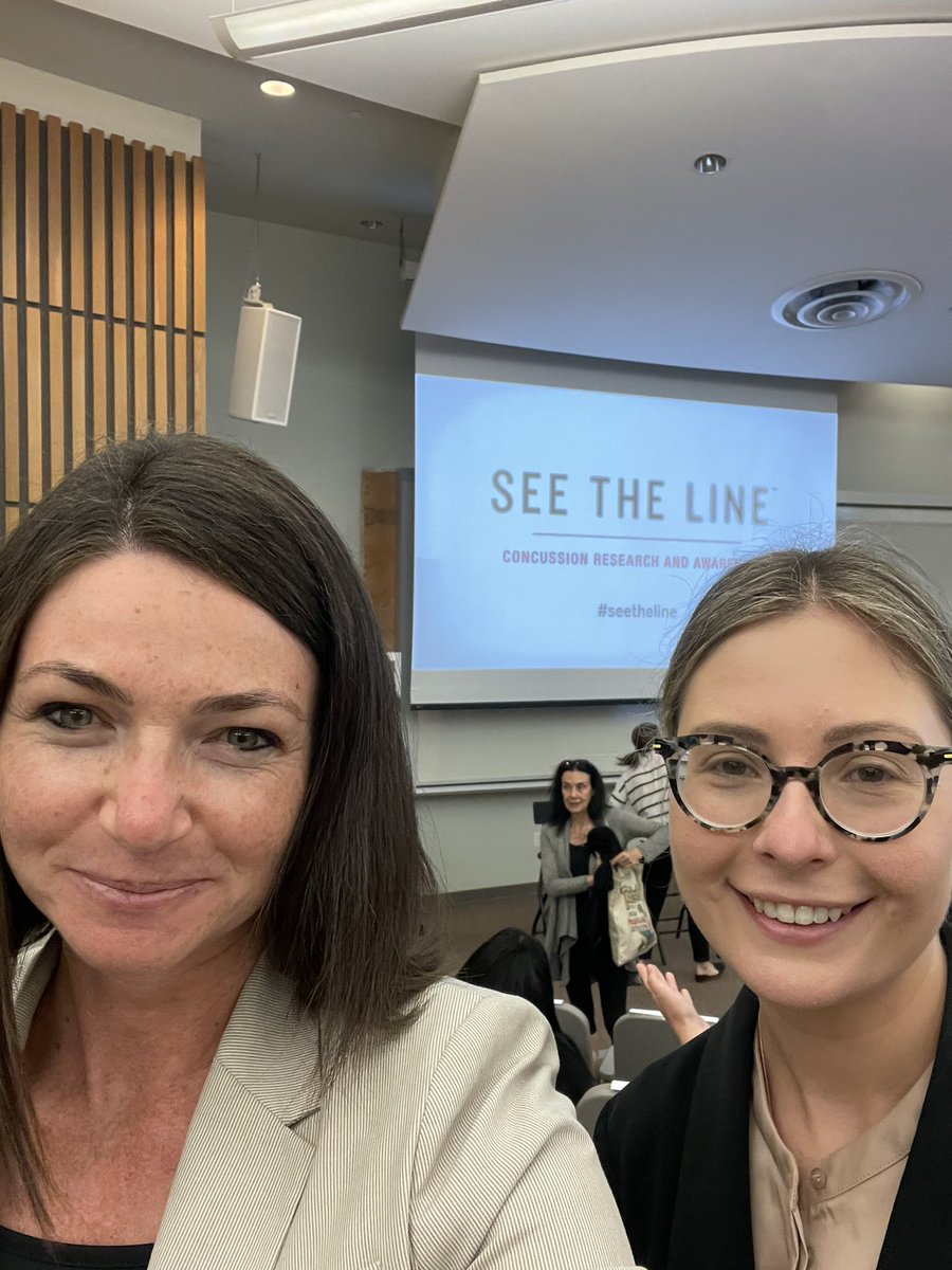 SarahKNeilans's tweet photo. Attended the #SeeTheLine conference at @WesternU this afternoon with my colleague Katharine Creighton. So many interesting presentations about new developments in #concussion diagnostics. https://t.co/Fa7YhtnD0F