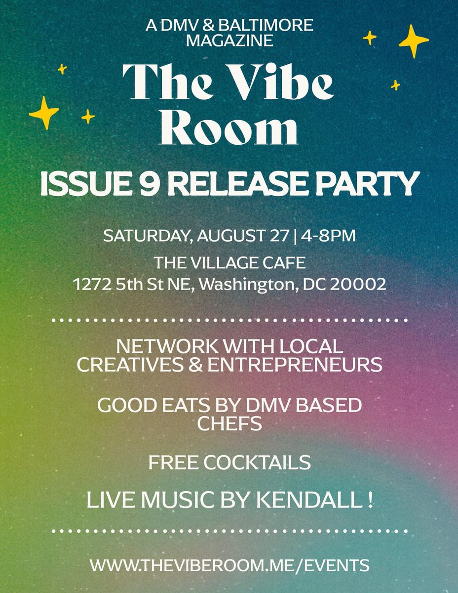 #Baltimore and DC folks: <a href="/the_vibe_room/">The Vibe Room</a> is doing a feature on <a href="/FireandBliss/">Fire & Bliss: Art + Conscience</a>. Join us at the launch party on Aug. 27. Details and tickets 

eventbrite.com/e/the-vibe-roo…

#baltimoreartists #dcartscene
