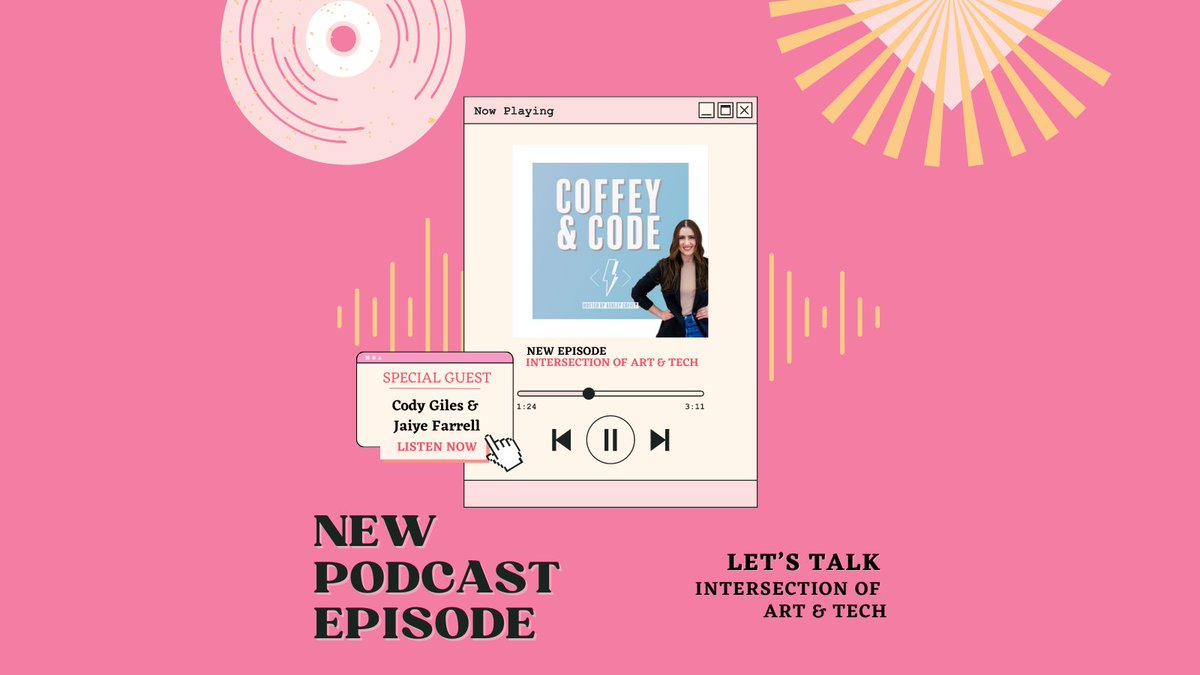 ashleycoffey_'s tweet photo. I’m chatting with @CreativeGiles and @DawnJaiye about their new immersive art gallery on the #CoffeyandCodePodcast
Listen to the episode > https://t.co/TjyMxywGns
Check out Between the Spaces > https://t.co/qRZQLJaonE
#Podcast #ArtMeetsTech #AR #XR #EmergingTech #Art https://t.co/WheKT2K0Ze