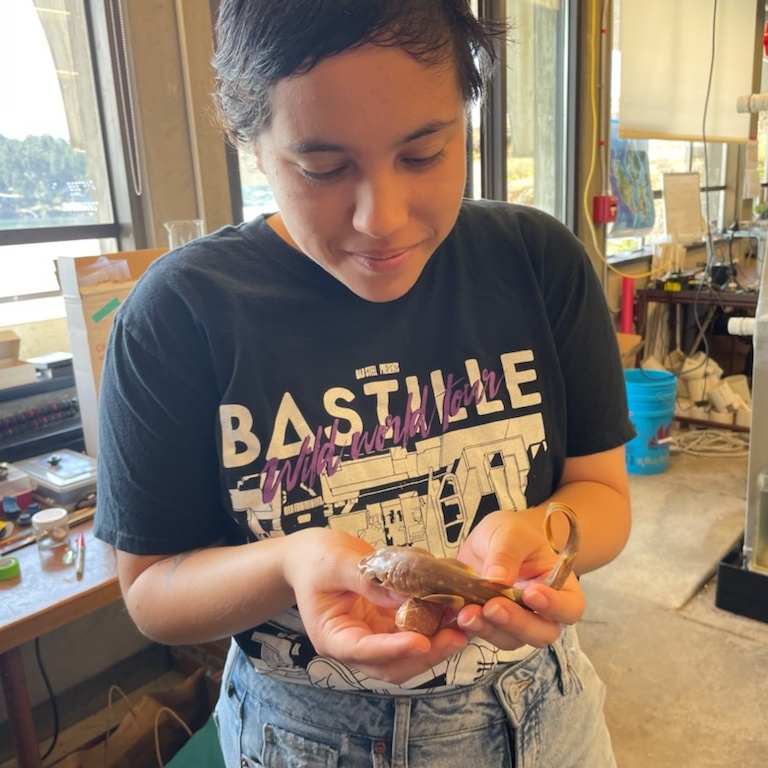 fisch_inthesea's tweet photo. Hi, I'm Melanie! I'm a senior at @CofC. I'm into fish morphology/biomechanics/physiology and marine paleobiology/paleozoology. I plan to write my Bachelor's Essay on comparative biomechanics of moray skin! Here are some pictures from my FHL REU program this summer! #latinainstem https://t.co/eFBYgsq6CY
