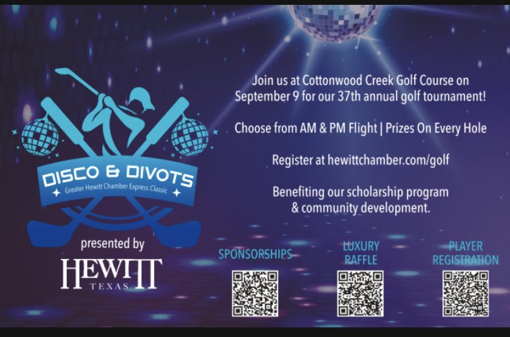 Don’t miss our Golf Tournament on September 9th!  Register now and don’t forget your raffle tickets!