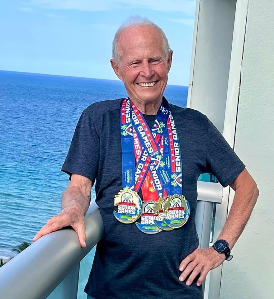 Elmo went from Veterinarian to musician w/a Christmas hit to a world-class master’s runner!         
Since turning 85, this year:                800m Best US 3:55.81
1500m Best US 8:02.14
5k Best WORLD time 27:19
Mile Best world time 8:28
8k  Best time in US X-Country 57:12