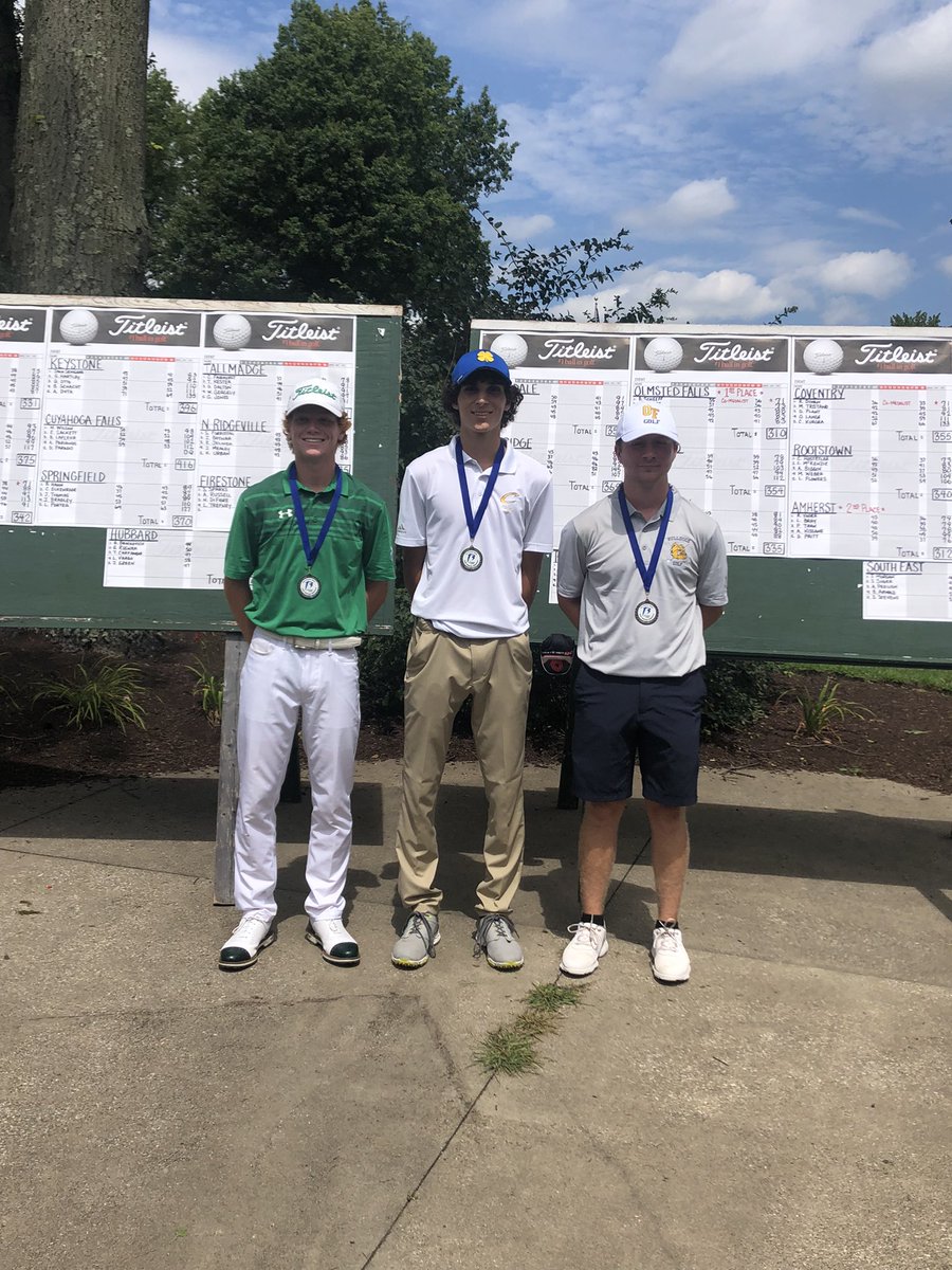 Congratulations to Dillon Pendergast today as he shot 71 at Windmill Lakes GC in the Ravenna Invitational and earned Co-Medalist honors.