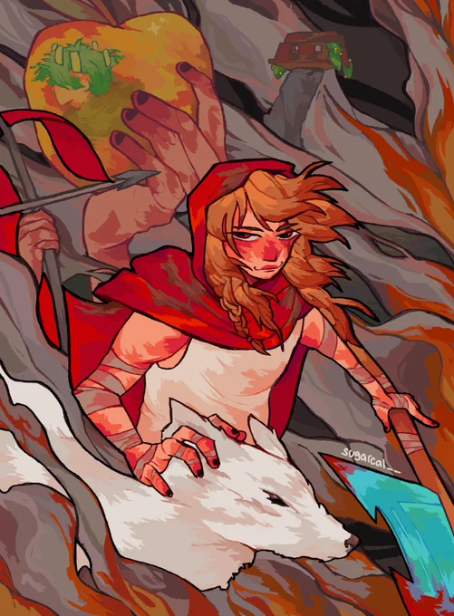 red riding hood and her big, bad wolf #pearlescentmoonfanart #doublelifefanart 