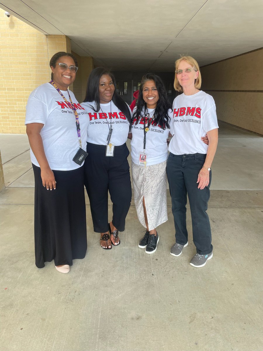 Instructional Coaches <a href="/HBMS_Warriors/">Hodges Bend Middle School</a> happy first day of school. <a href="/FortBendISD/">Fort Bend ISD</a>