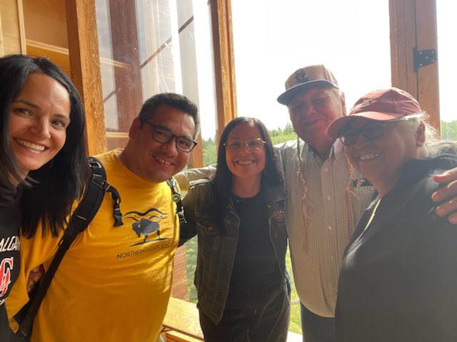 Love & gratitude to Elders Reg & Rose Crowshoe for holding space with us today at Sibbald Lake to #MakeRelatives with community in support of an Indigenous parallel to  #PlanetYouthCalgary 🖐🏽❤️ Ayy  #EthicalSpace #BlackfootKnowledge #Treaty7 #WeAreCBE #CBEIndigenousEd 🪶