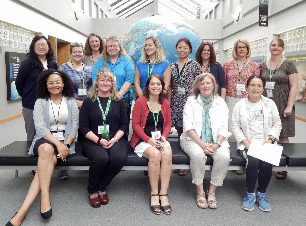 katefickas's tweet photo. Representation matters! 
The @LadiesOfLandsat of the Summer 2022 #Landsat Science Team meeting! 💪 🌍🌏🌎🛰

@USGSLandsat @NASA_Landsat @USGS_EROS 
#WomenInSTEM https://t.co/MXclBsx8Gi