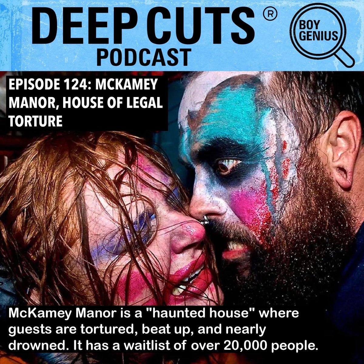 deepcutspod_'s tweet photo. https://t.co/NzQOEQ7qPZ McKamey Manor is a "haunted house" where guests are tortured, beat up, and nearly drowned, and it has a waitlist of over 20,000 people. https://t.co/xHH9qiyotd