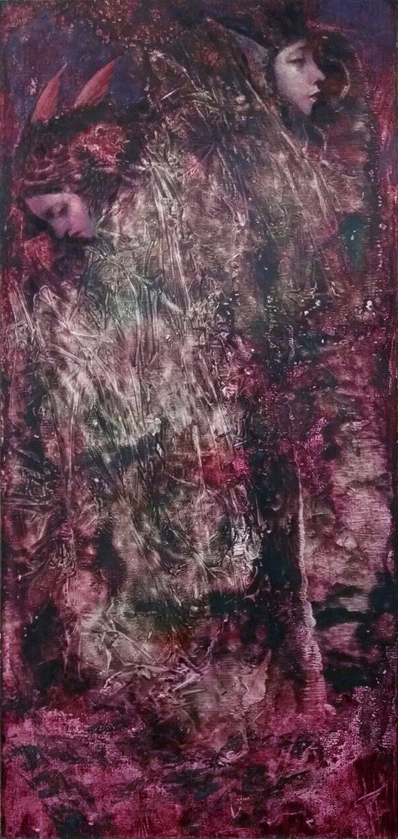 "Прятки" (Кицунэ) 2022. масло, грунт. оргалит, 25x52 см. 
Вернулся к старой теме
t.me/mysteric0n
#mysteric0n #books #illustration #art #fashionillustration #character #pattern #fantasy #Illustrator #artists #paint #DenisKobzev #painting #drawing #kunst #живопись