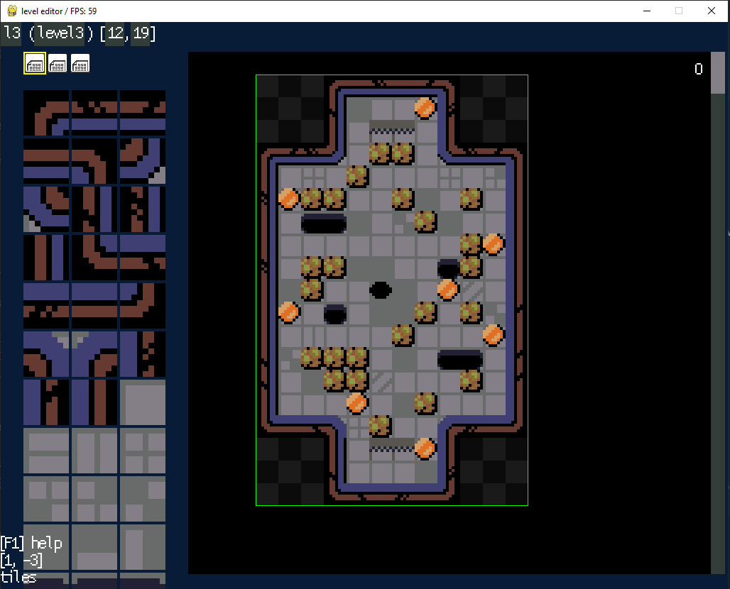 _soochiko's tweet photo. This is my little level editor, heh #lowrezjam #pygame #retrogaming #indiedev #pixelart https://t.co/Yy76JoNFoC