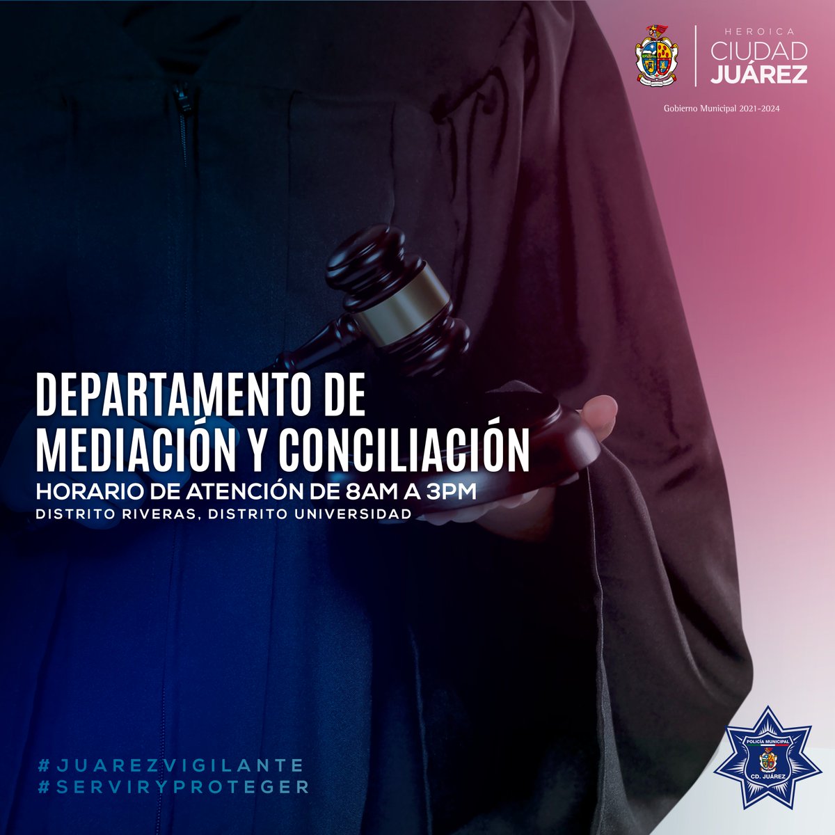 JrzSspm's tweet photo. El sistema de Justicia Cívica regula el comportamiento de las personas que habitan el municipio de Juárez, creando un ambiente de sana convivencia, el respeto y la solución pacífica de conflictos vecinales, familiares y comunitarios.
#juarezvigilante
#ServiryProteger
#policia https://t.co/obiAofLoQi