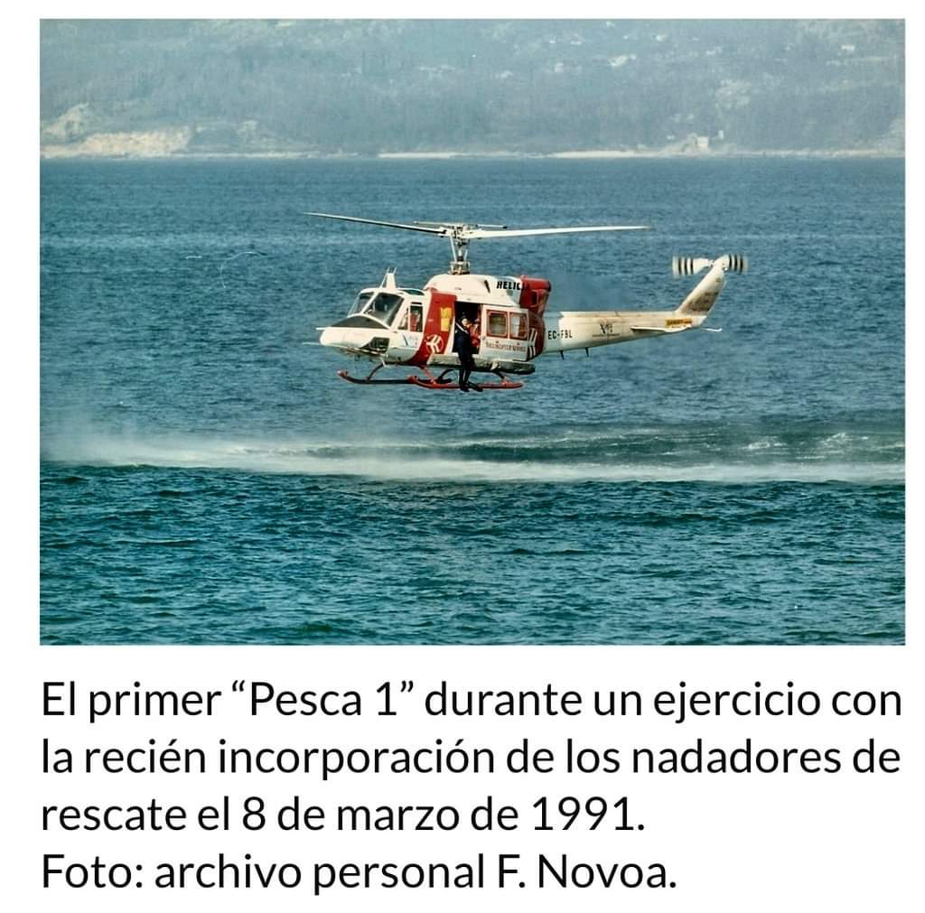 galicia_061's tweet photo. Buenas noches, 32 años de la entrada en funcionamiento #TalDiaComoHoy del primer servicio de rescate aéreo civil creado en España @GardacostasGal compuesto por los helicos #Pesca1 con base en el aeropuerto de #Peinador y #Pesca2 con base en el puerto de #Celeiro 10/08/1990 https://t.co/0eTdoeQdbV