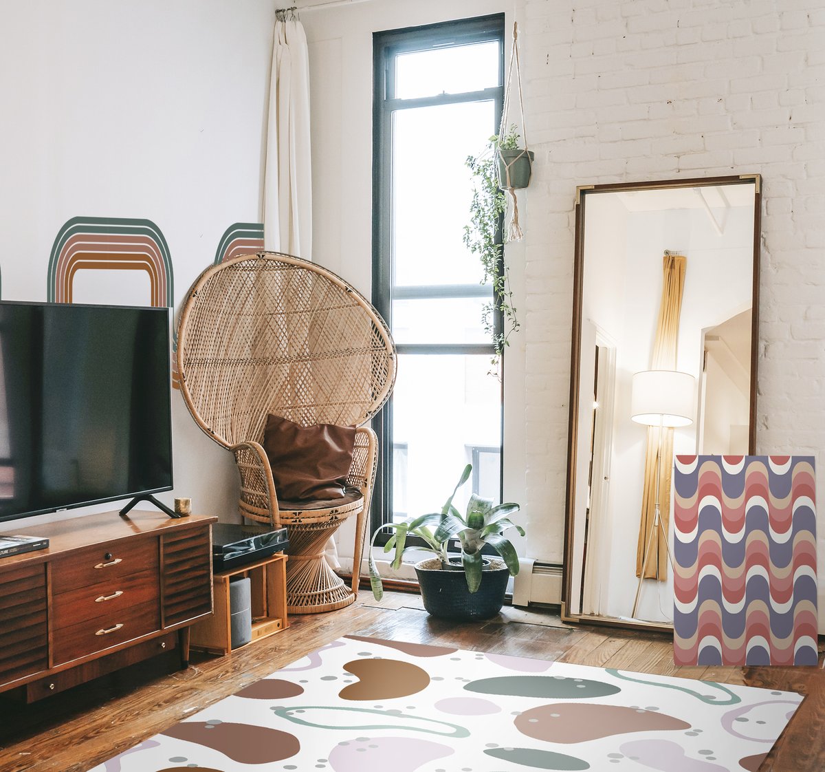 We love this warm and brownish decor! Discover all our products and get inspired! 🤎😍 

Canvas: Q2683 - bit.ly/3SH7WpF 
Sticker: A37249 - bit.ly/3Pb0Bf2 
Rug: R11074 - bit.ly/3d2KtP3 

#minimalistcarpet #groovycanvas #bordersticker #wavestickers