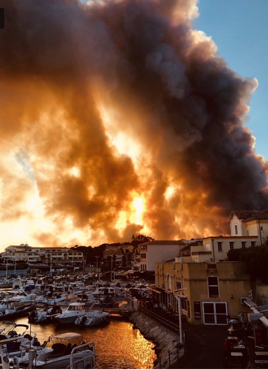 RoyalSegolene's tweet image. La France brûle de partout. Quelle profonde tristesse . Nous en savons les causes : l’inertie climatique pour réduire charbon, pétrole et gaz et manque de moyens criants en Canadairs, effectifs et matériel des pompiers dont la manifestation a été cruellement réprimée #incendies