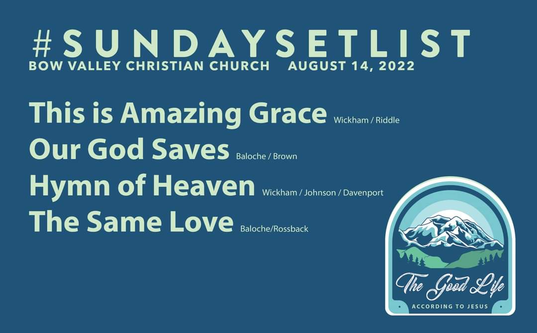 bvcchurch's tweet photo. Looking forward to worshiping together this coming Sunday as we continue our Summer Series based on the Sermon on the Mount. Service starts at 10am! 

#SundaySetlist #WorshipYYC #BVCChurch https://t.co/Yl10wPtvw5