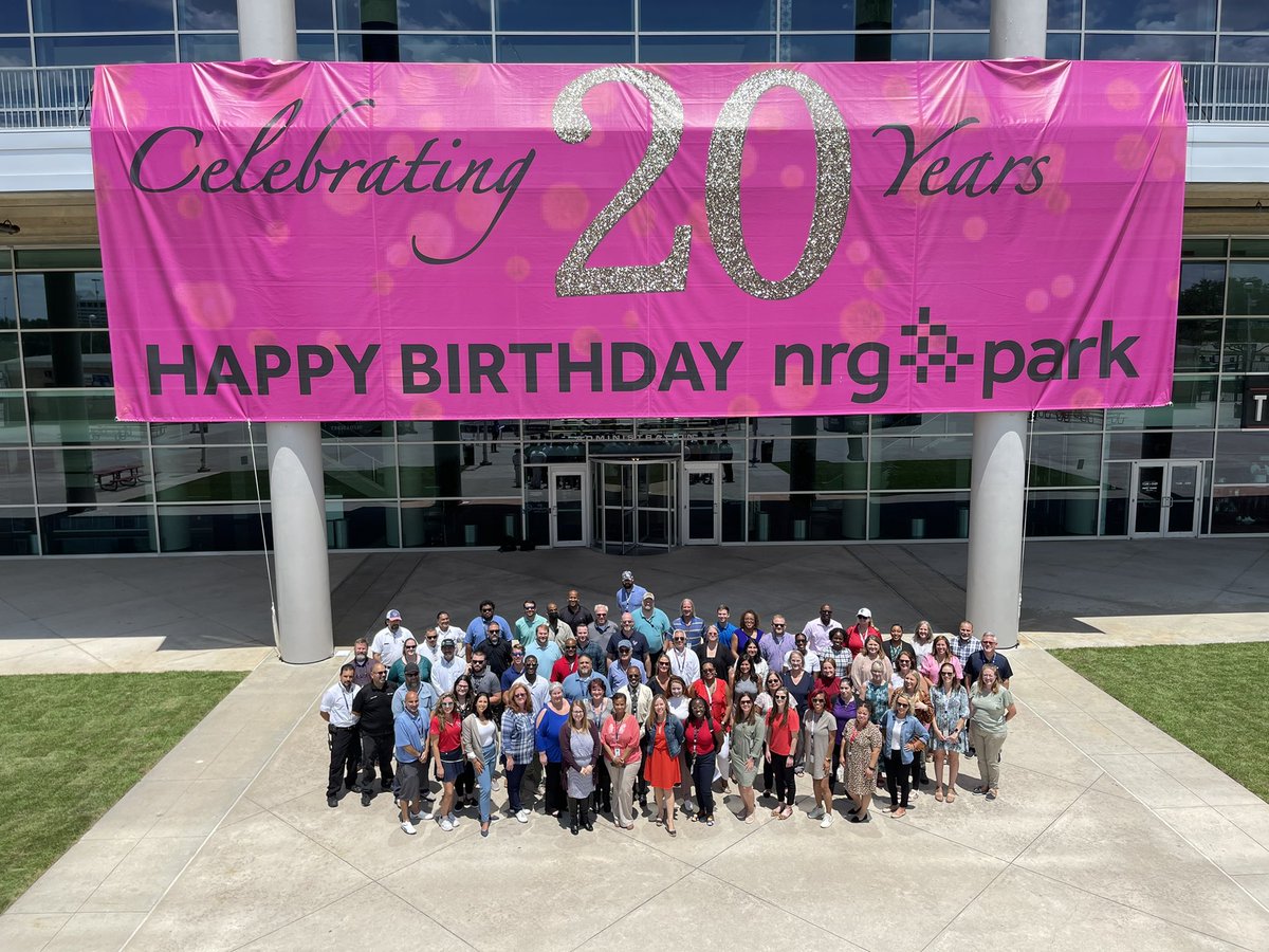 reliant_park's tweet photo. Happy 20th Birthday NRG Park!🥳 #HCSCC #HoustonRodeo #NRGPark #HoustonTexans #ASMGlobalLive https://t.co/NDxcAuCIaM