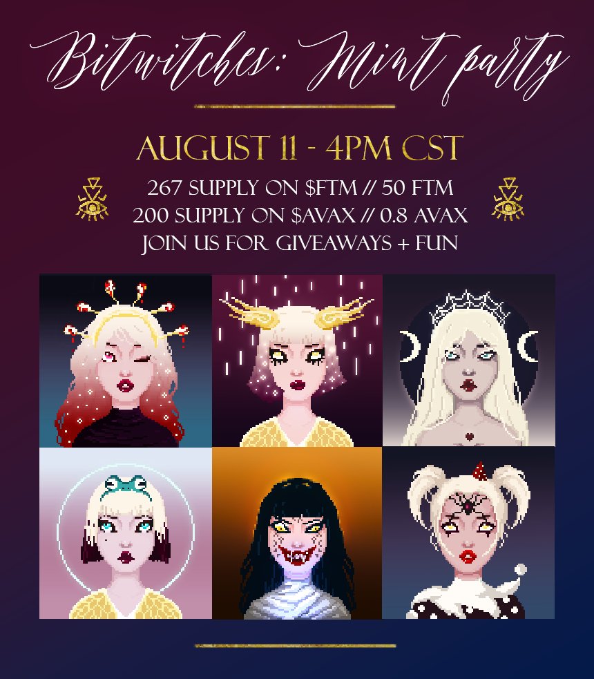🎉COUNTDOWN TO MINT🎉
🔥AUG 11 - 4PM CST // #avaxnfts #ftmnft

🌱🔮Why mint
✅300+ traits (Learn more about me x.com/LzZoey/status/…)
✅All Mint proceed Staked &amp; Reward distributed to Holders.
✅WL, Airdrops, Giveaways, Games!
✅Past collections floor x5 / Free Mint floor150ftm
