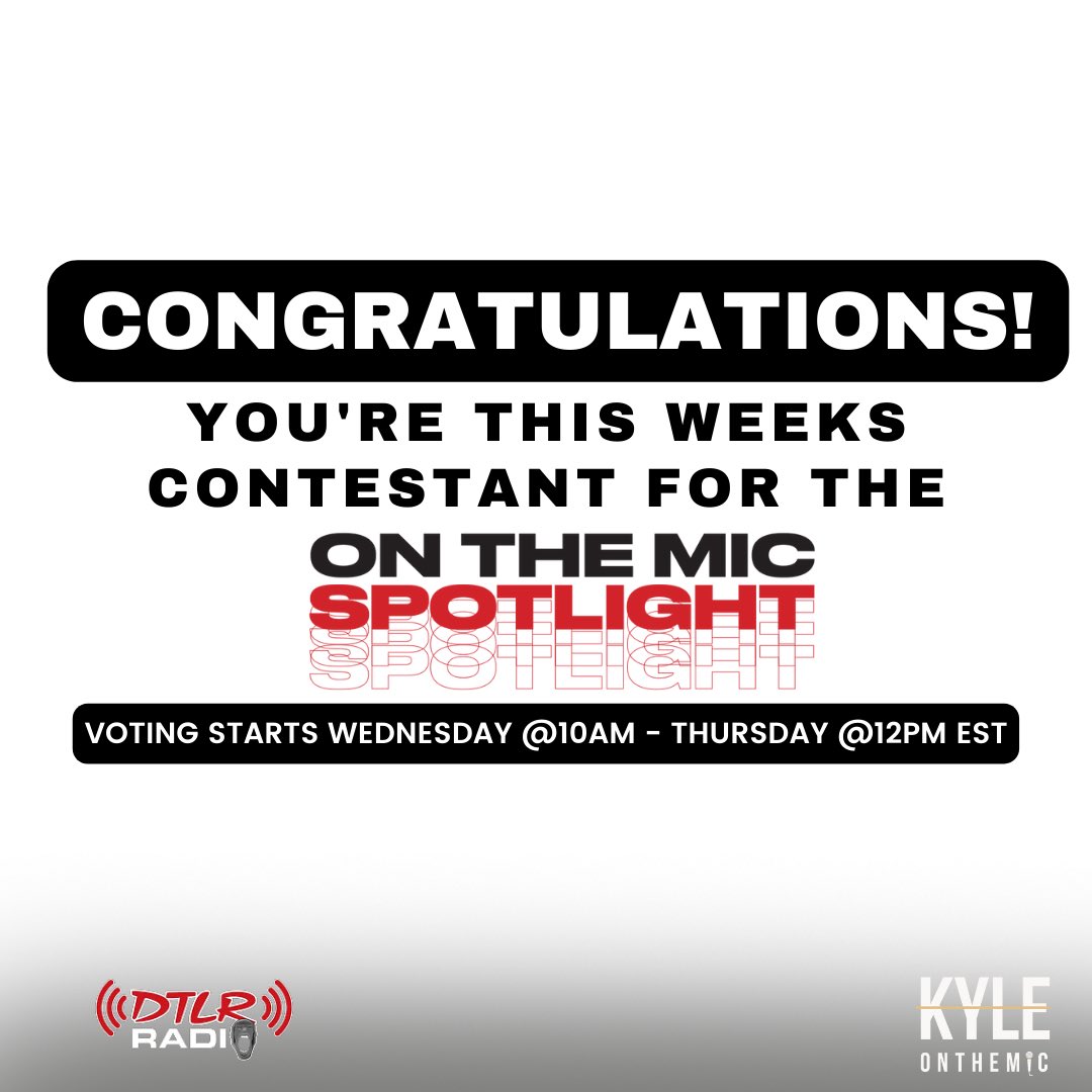 cdivision_co's tweet photo. Vote for @ProjexSantana in the “On The Mic Spotlight” competition this week for a chance to be featured on DTLR radio. Click the link and vote as many times as you want! 🔗➡️ https://t.co/ifadPleWuT https://t.co/fvNycnegWj