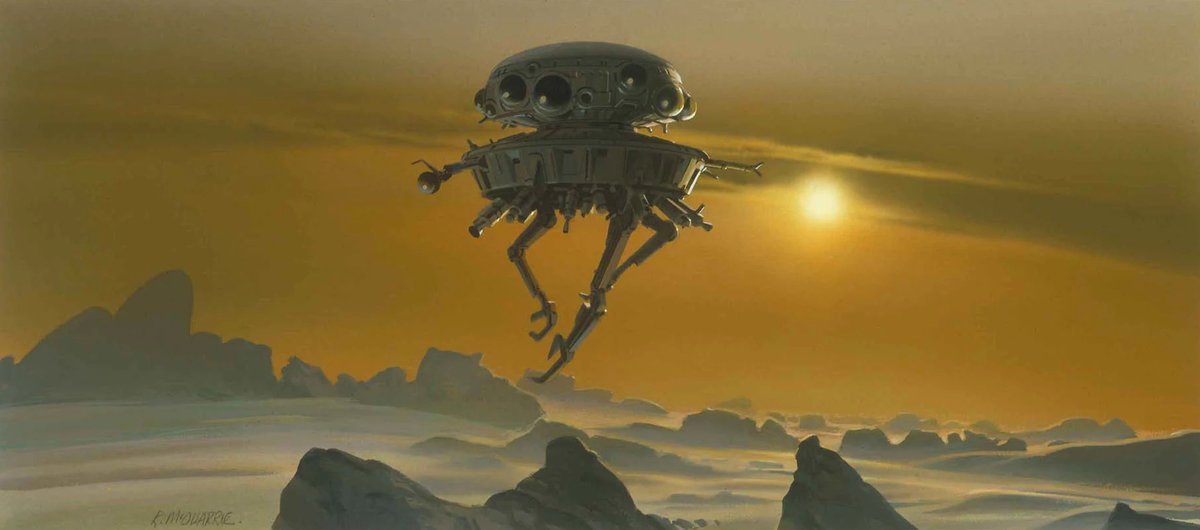 conceptartsw's tweet photo. Star Wars: The Empire Strikes Back concept art by Ralph McQuarrie https://t.co/inzjNXIK5f