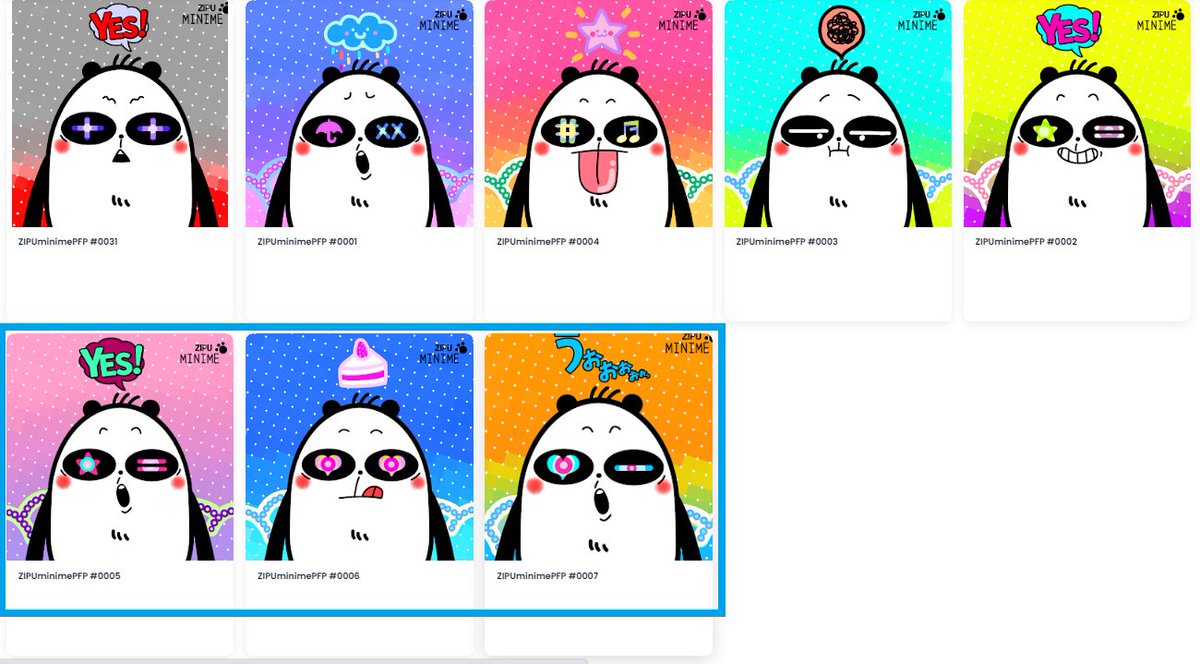Grumpy_Zipu's tweet photo. #knft #zipu  #zipuminime #NFTCommunity #nftcollector #nftpfp #pfpNFT 
#nftart #NFTMINT  #nftart 

🐼Zipu Minime PFP 3개가 민팅 되었어요!

달콤한 케익을 먹고 싶어하는 지푸
"우오오" 하는 지푸
독특한 걸 좋아하는 지푸

지푸 미니미 PFP 컬렉션 구경하러 가기👉
https://t.co/qiEivRoYiZ https://t.co/XD4Ht8reTi