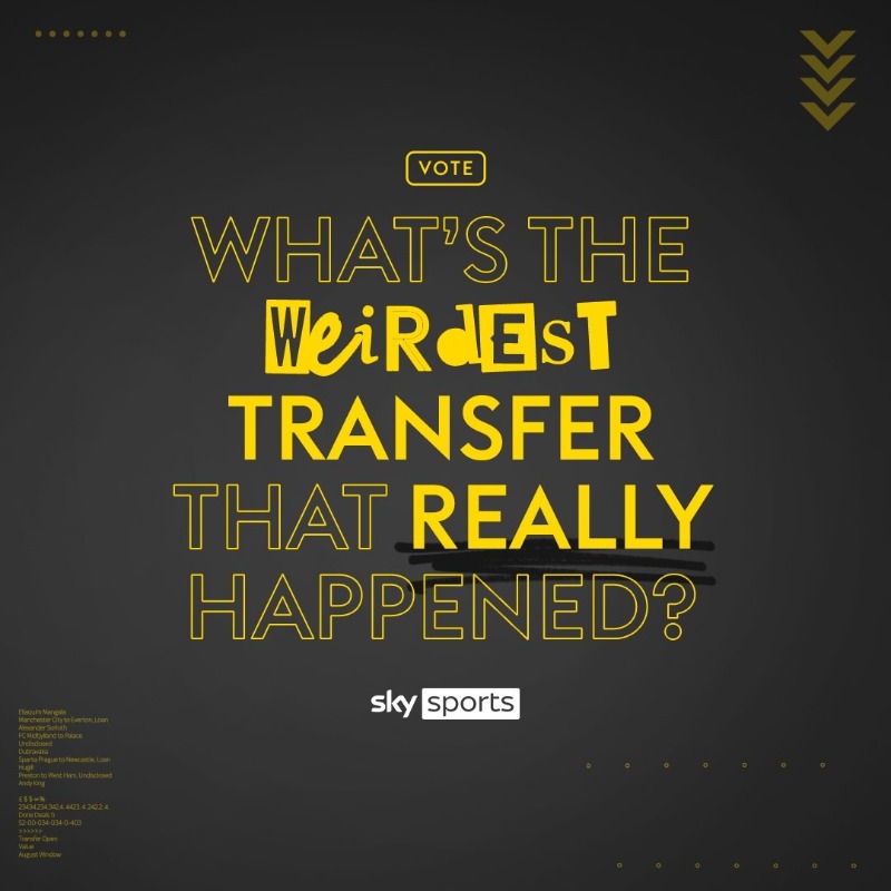 SkySportsPL's tweet photo. What's the strangest transfer you can remember? 👇💬