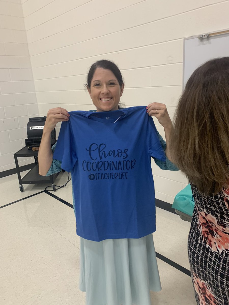 KJohnsonECSE's tweet photo. We ended our day boosting staff morale with shirts and other fun educator swag as door prizes.  All CCPS educators deserve a huge thanks and to feel appreciated.  They rock! #calvertshines #leading2learn https://t.co/8jz0QNFLUB