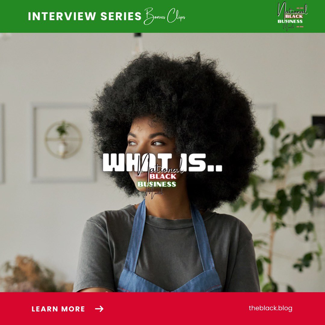 theeblackblog's tweet photo. What is..? | National Black Business Month Interview Series
https://t.co/j9CWuIRwG6
#NBBM
#NBBMSeries
#BlackBusinessMonth https://t.co/eW2ZLkDABV
