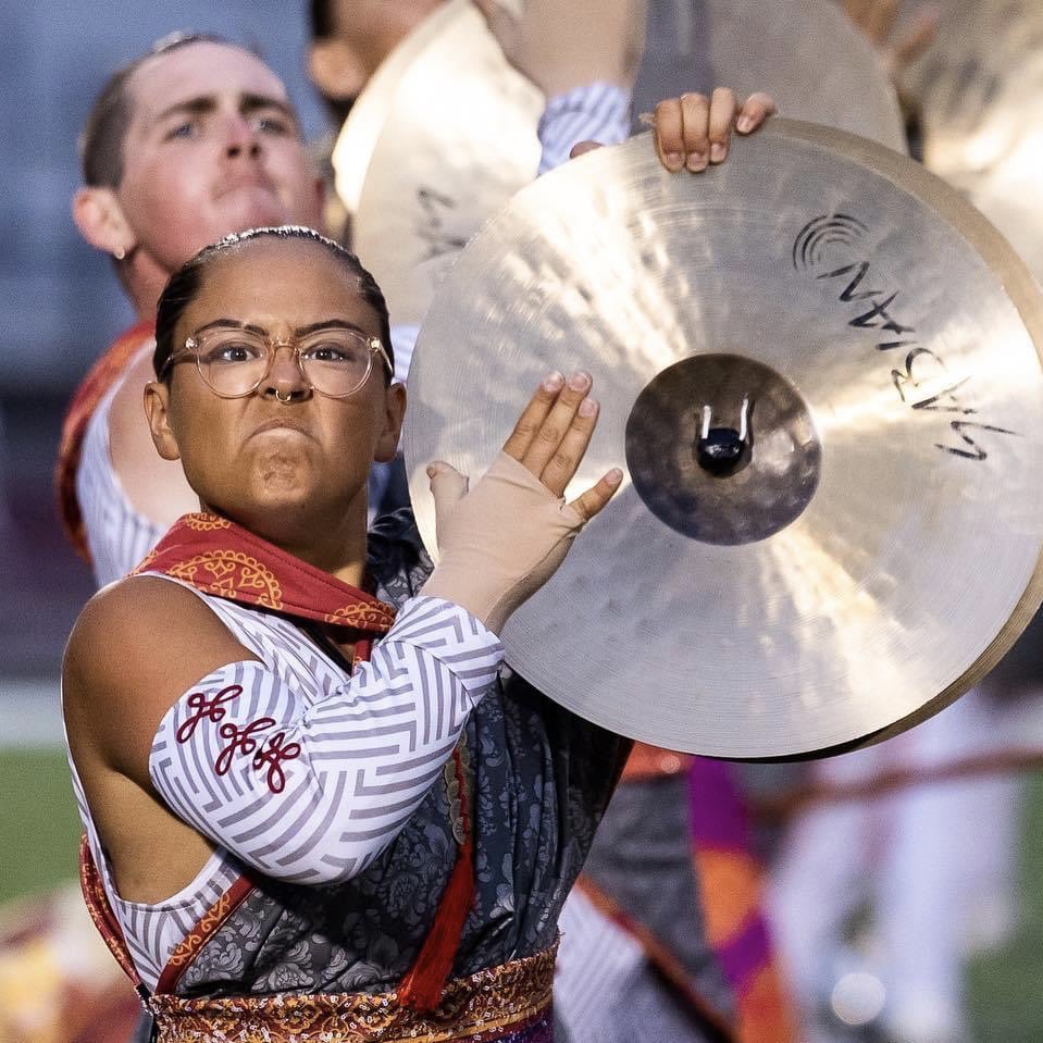 justbudfox's tweet photo. Percussionists making insanely intense faces will always be a favorite part of the marching arts. Nice work @dcicolts.🔺
Don’t forget to vote for the #DCCAwards. And enjoy Finals Week.
#dci2022 #cymballine https://t.co/HJCBkcWzB1