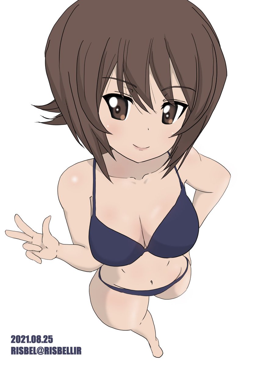 西住まほ 「#お前のふざけた絵と真面目な絵を比較してみろ 」|りすべるRISBEL㌠のイラスト
