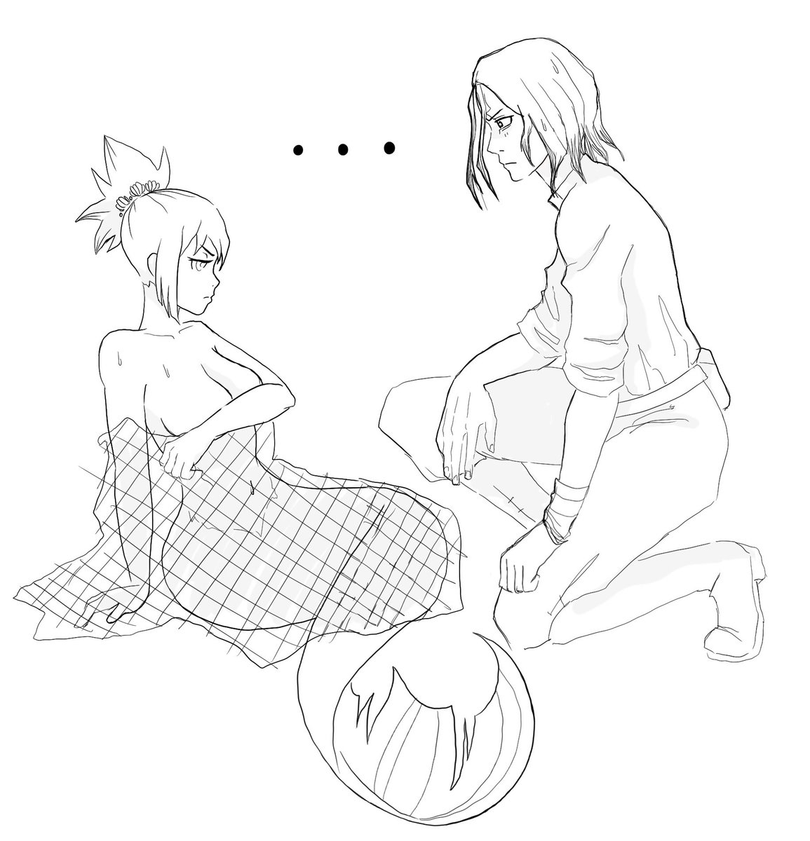 NERADISH0's tweet photo. Day 3!  Looks like there won't be fish for dinner 🤔  or not? (it's a joke, it's actually a jacuzzi or something like that ehehe) #senhakuweek2022 #senku #kohaku @SenhakuW https://t.co/aGjW4ZH0uB